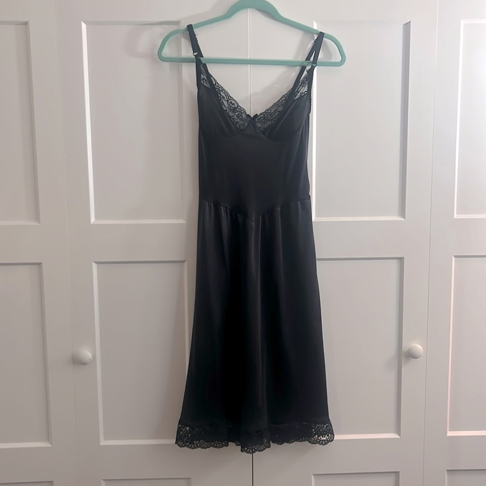 Vintage Lace and Satin Slip with Underwire